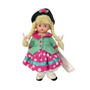 Madame Alexander restrung 8" Toy Shelf doll with stand